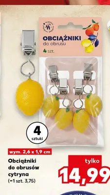 Obciążniki do obrusów cytryna promocja w Kaufland