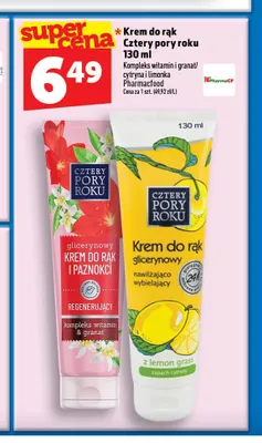 Krem do rąk Cztery Pory Roku cytryna i limonka promocja w TOPAZ