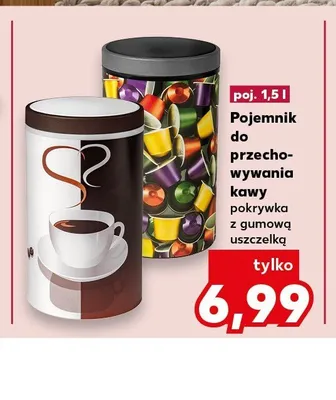 Pojemnik do przechowywania kawy z gumową uszczelką poj. 1,5l promocja w Kaufland