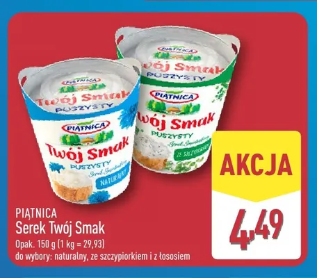 Serek Twój Smak ze szczypiorkiem Piątnica promocja w Aldi