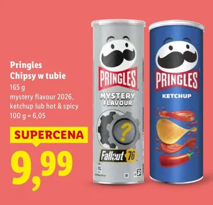 Chipsy w tubie mystery flavour, ketchup lub hot & spicy promocja w Lidl