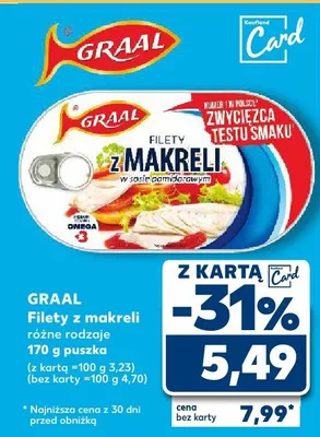 Filety z makreli różne rodzaje promocja w Kaufland