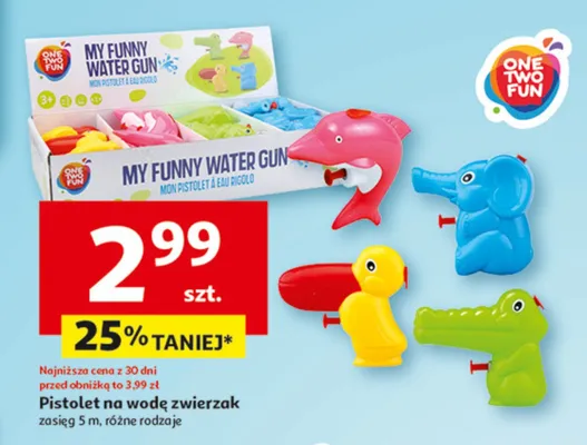 Pistolet na wodę zwierzak promocja w Auchan