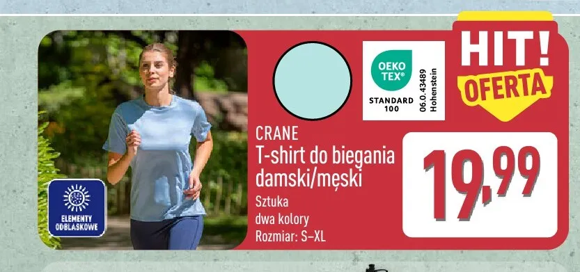 T-shirt do biegania męski Crane promocja w Aldi