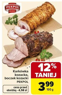 Karkówka kozacka promocja w Carrefour