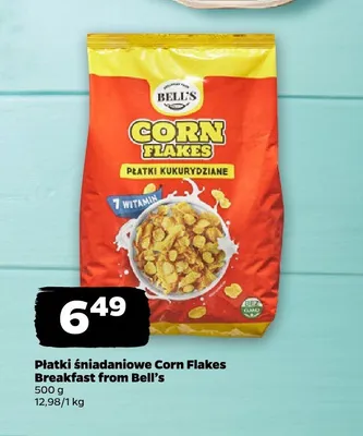 Płatki śniadaniowe Corn Flakes Breakfast from Bell's promocja w Netto