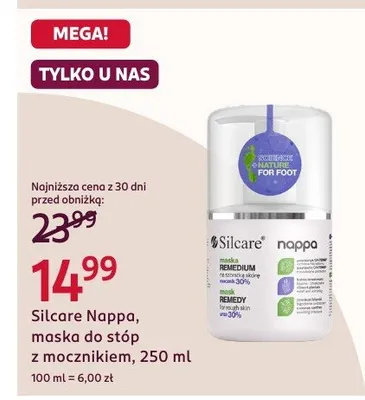 Maska do stóp z mocznikiem Silcare Nappa promocja w Rossmann