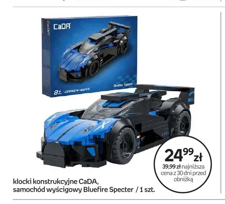 Klocki konstrukcyjne CaDA samochód wyścigowy Bluefire Specter promocja w Empik