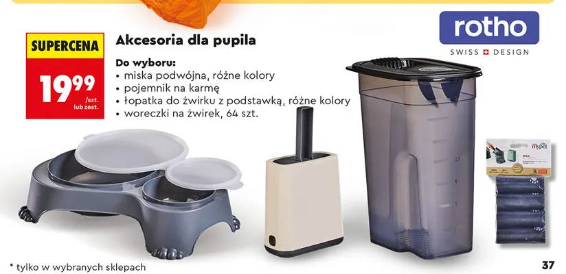 Miska podwójna Rotho promocja w Biedronka