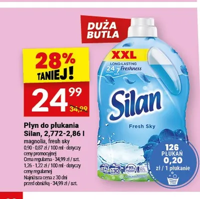 Płyn do płukania Silan Fresh Sky promocja w Twój Market