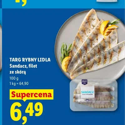 Sandacz filet ze skórą Targ Rybny Lidla promocja w Lidl