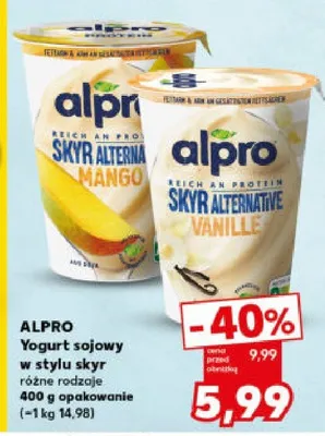 Jogurt sojowy w stylu skyr różne rodzaje promocja w Kaufland