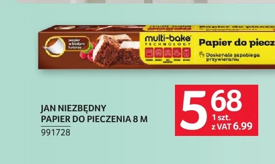 Papier do pieczenia Jan Niezbędny 8 m promocja w Selgros