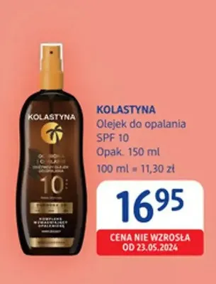 Olejek do opalania Kolastyna SPF 10 promocja w Drogerie DM