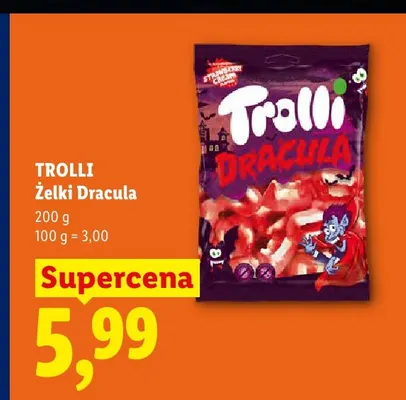 Żelki Dracula Trolli promocja w Lidl