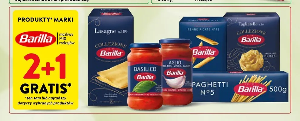 Produkty marki Barilla promocja w Intermarche