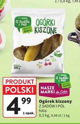Ogórek kiszony Z Sadów i Pól folia promocja w Intermarche