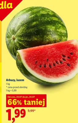 Arbuzy luzem Ryneczek Lidla promocja w Lidl