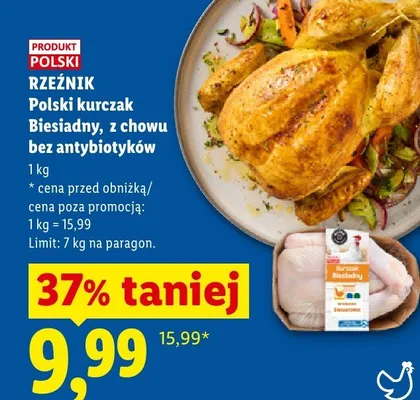 Polski kurczak Biesiadny z chowu bez antybiotyków promocja w Lidl