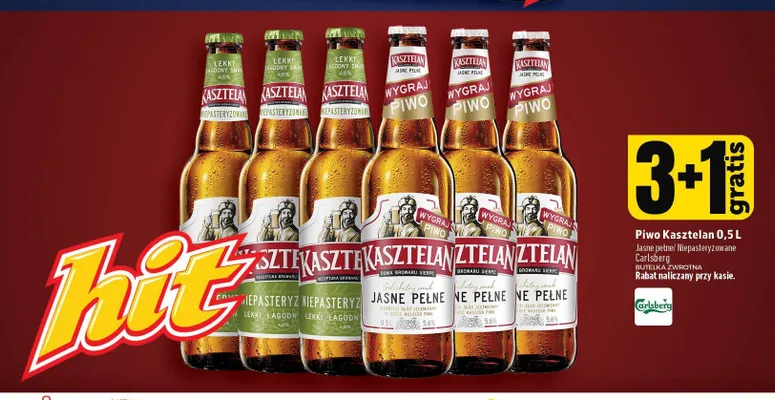 Piwo Kasztelan Jasne Pełne promocja w TOPAZ