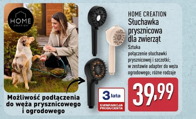 Słuchawka prysznicowa dla zwierząt HOME CREATION promocja w Aldi