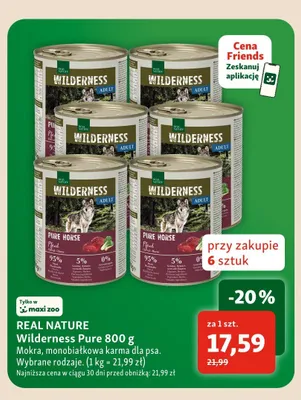 Karma mokra dla psa Real Nature Wilderness Pure promocja w MAXI ZOO