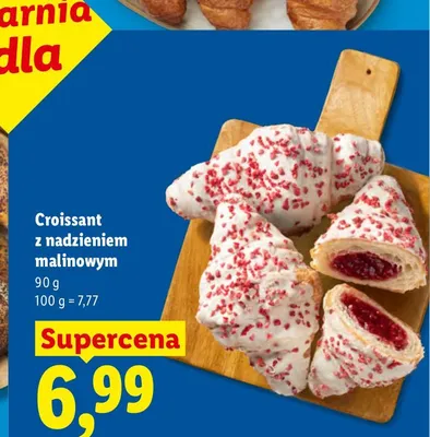 Croissant z nadzieniem malinowym Piekarnia Lidla promocja w Lidl