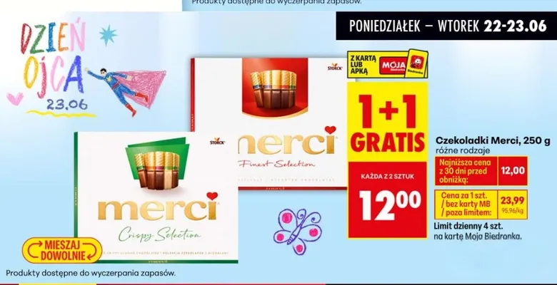 Czekoladki Merci Crispy Selection promocja w Biedronka