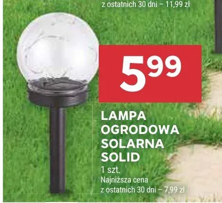 Lampa ogrodowa solarna Solid promocja w Stokrotka