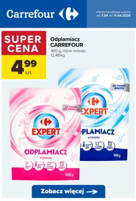 Odplamiacz w proszku do tkanin kolorowych promocja w Carrefour