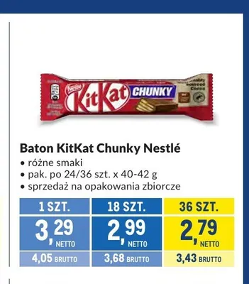 Baton KitKat Chunky Nestlé promocja w Makro