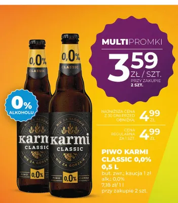 Piwo Karmi Classic 0,0% promocja w Duży Ben