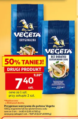 Przyprawa warzywna do potraw Vegeta bez glutaminianu sodu promocja w Auchan