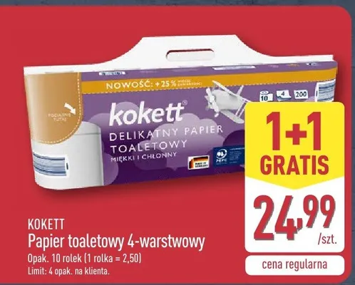 Papier toaletowy 4-warstwowy promocja w Aldi