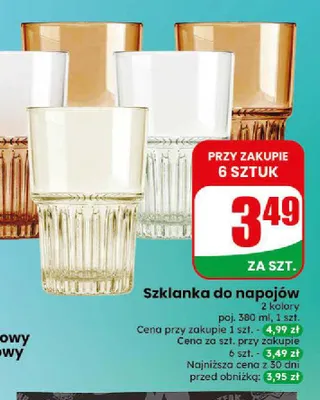 Szklanka do napojów promocja w Dino