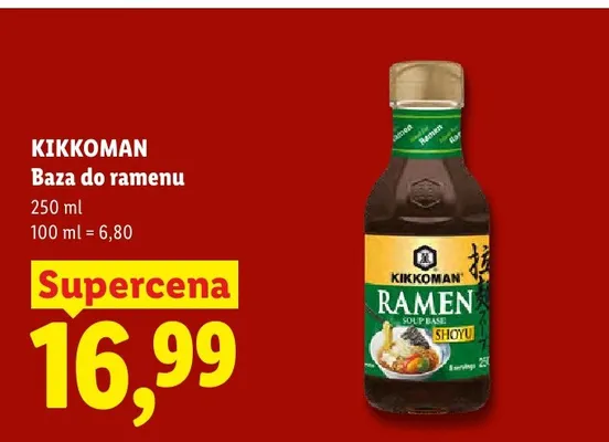 Baza do ramenu Kikkoman Shoyu promocja w Lidl