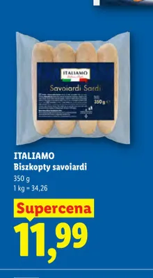 Biszkopty savoiardi ITALIAMO promocja w Lidl