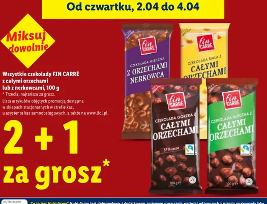 Czekolada wszystkie rodzaje promocja w Lidl