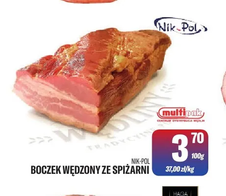 Boczek wędzony ze spiżarni Nik-Pol promocja w Tomi Markt