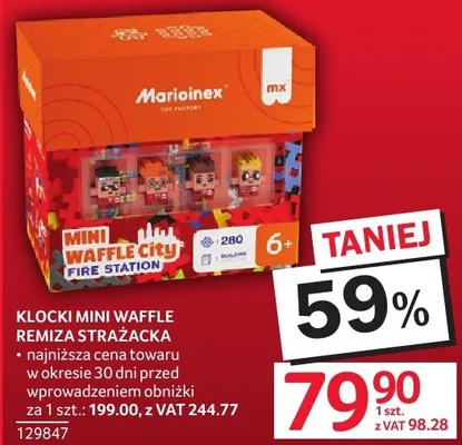 Klocki Mini Waffle Remiza Strażacka promocja w Selgros