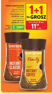 Kawa rozpuszczalna Eduscho Instant Classic promocja w Intermarche