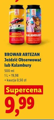 Piwo Artezan Jeździć Obserwować promocja w Lidl