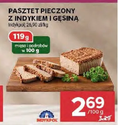 Pasztet pieczony z indykiem i gęsiną Indykpol promocja w Stokrotka
