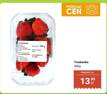 Truskawka 300 g promocja w Dino