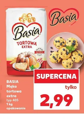 Mąka tortowa extra Basia promocja w Kaufland