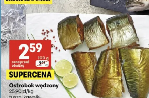 Ostrobok wędzony kawałki promocja w Delikatesy Centrum