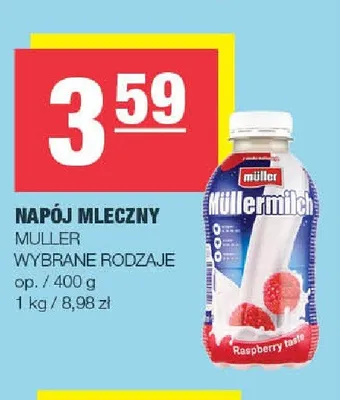 Napój mleczny Mullermilch Müller promocja w SPAR