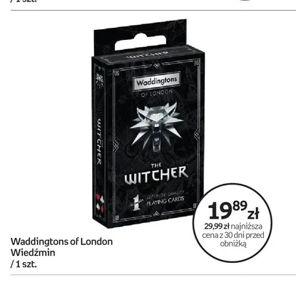 Karty do gry Waddingtons of London Wiedźmin promocja w Empik