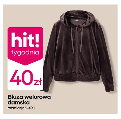 Bluza welurowa damska promocja w Pepco