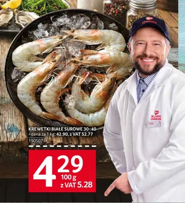 Krewetki białe surowe 30-40 promocja w Selgros